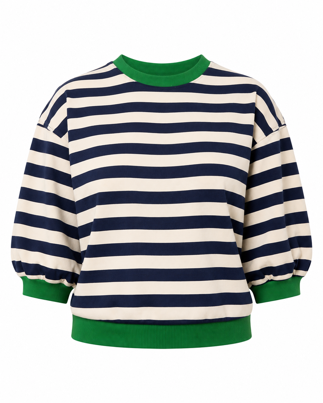 STRIPED PUFF SLEEVE TOP