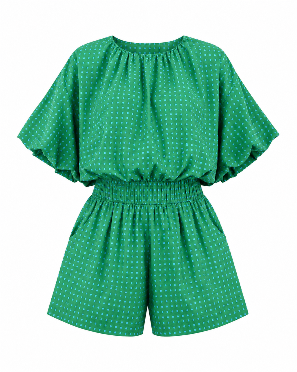 DOT BLOUSON TWO PIECES SET