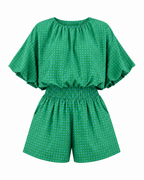 DOT BLOUSON TWO PIECES SET