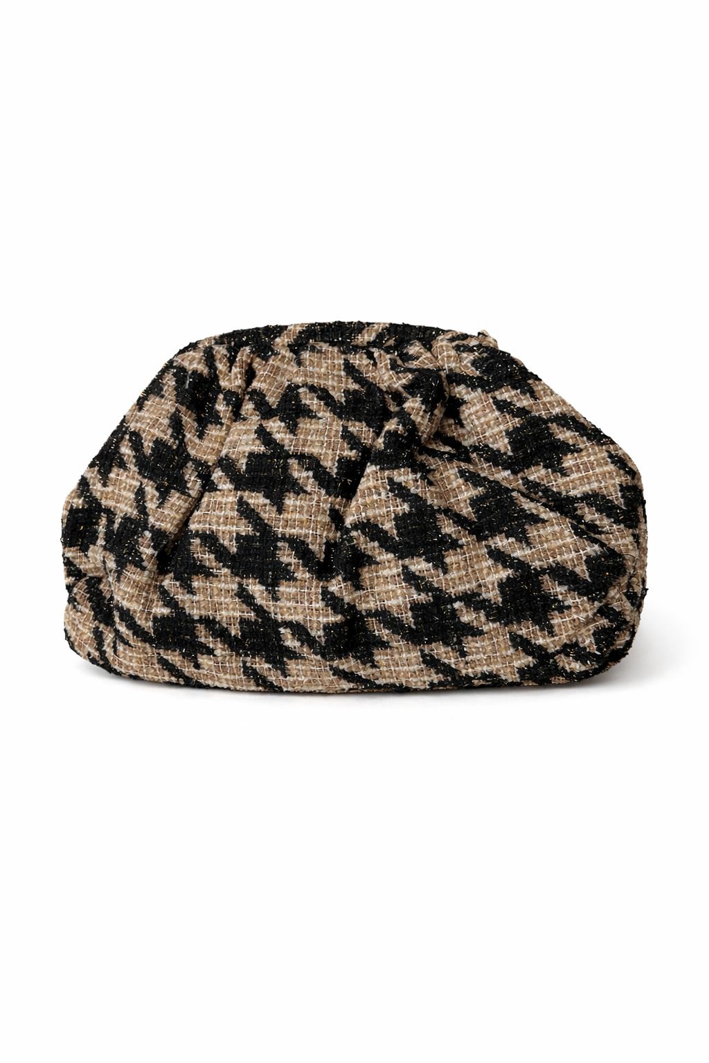 HOUNDSTOOTH TWEED CLUTCH