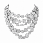 TWO-TONE COIN STATEMENT NECKLACE