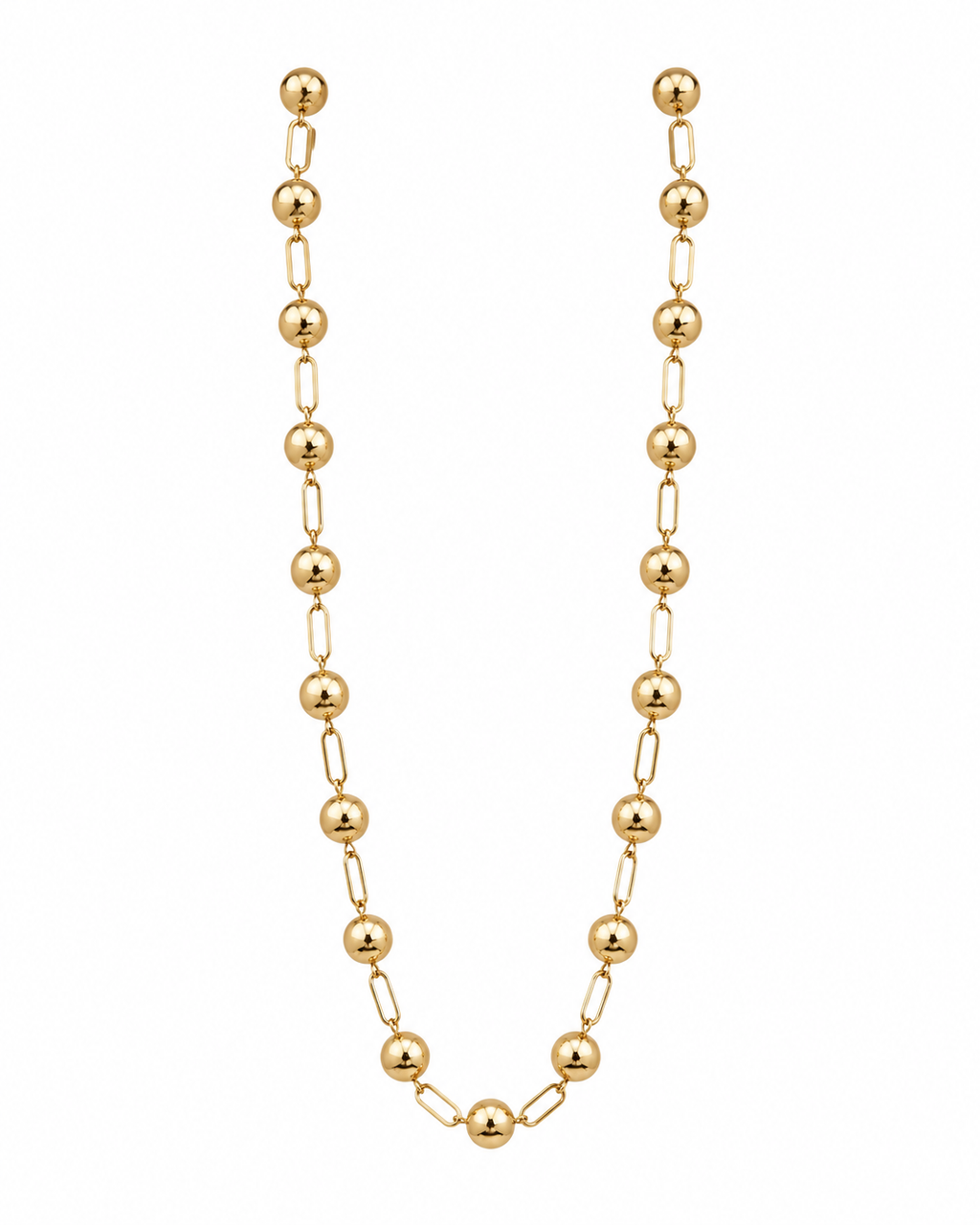 LONG POLISHED ORBIT NECKLACE