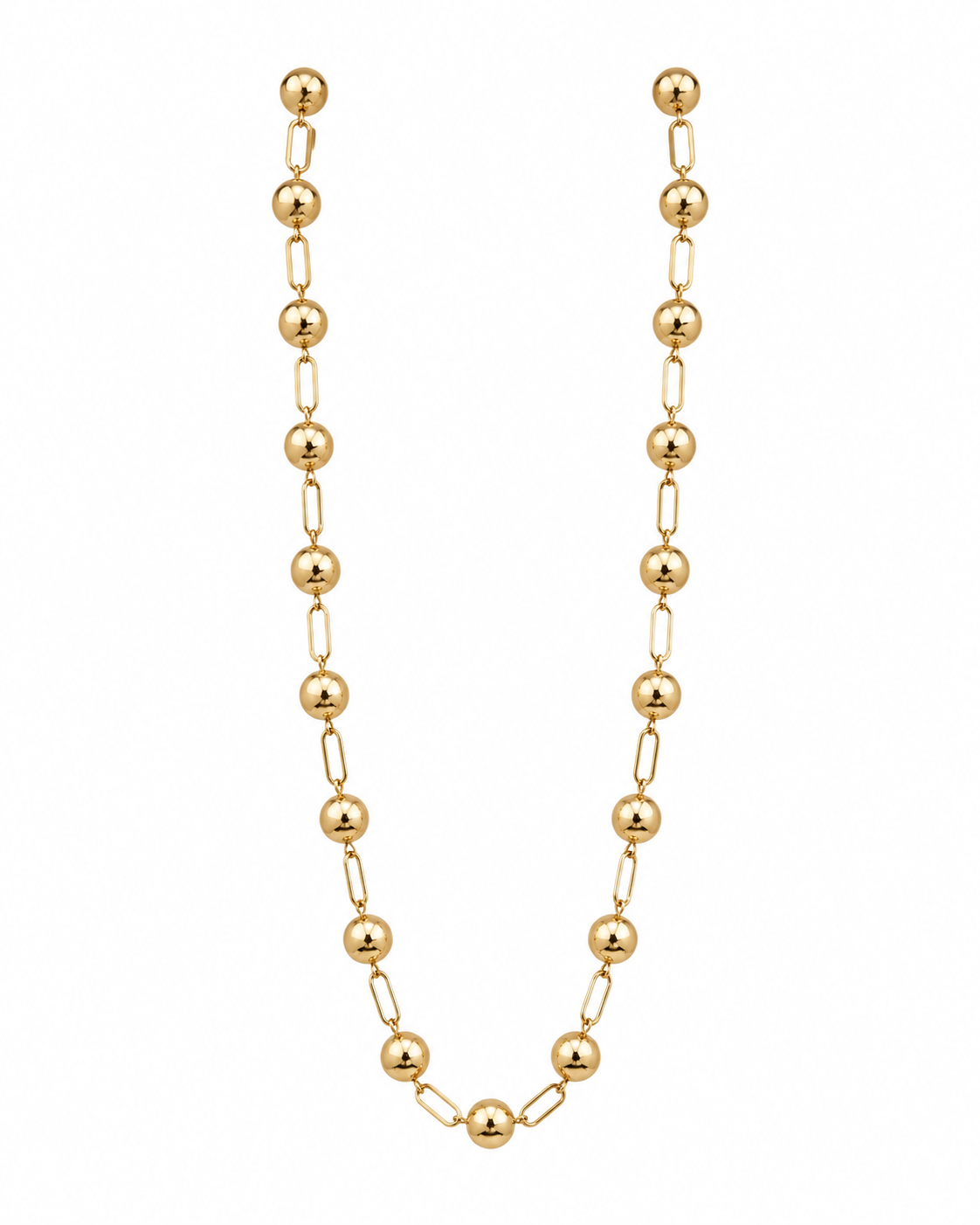 LONG POLISHED ORBIT NECKLACE