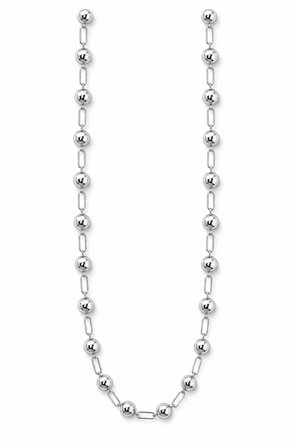 LONG POLISHED ORBIT NECKLACE