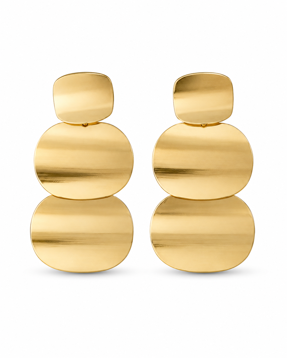 STACKED GOLD DROP EARRINGS
