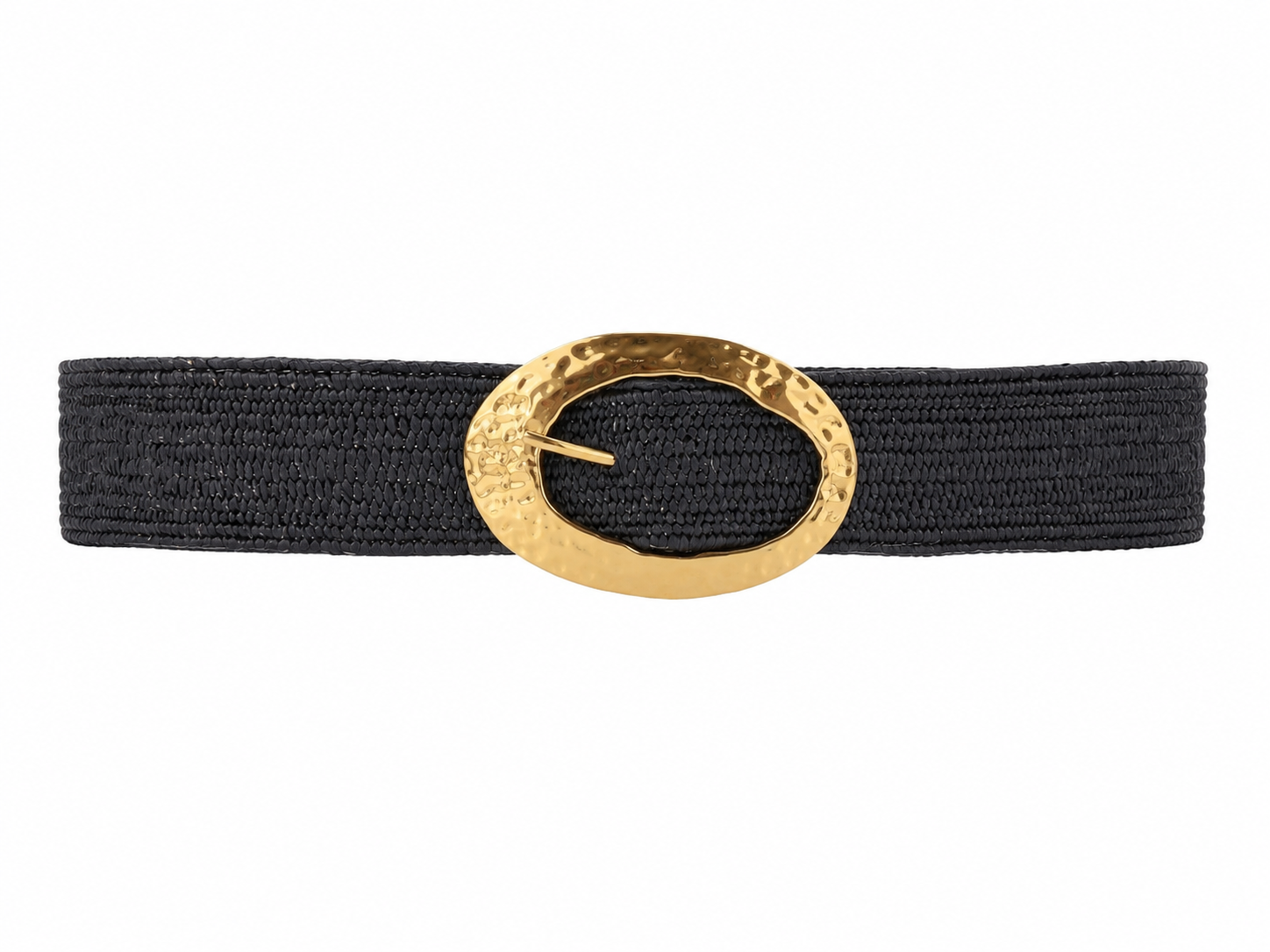 HAMMERED OVAL BUCKLE BELT