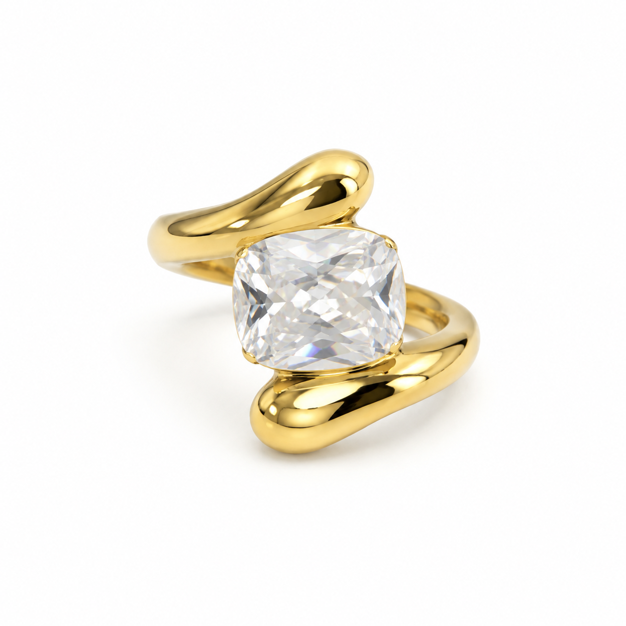 CUSHION CRYSTAL WRAP RING