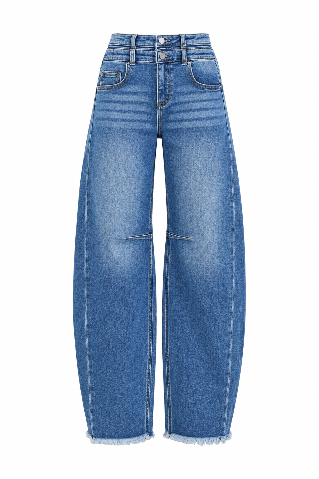 RISEN STRETCH BARREL JEANS