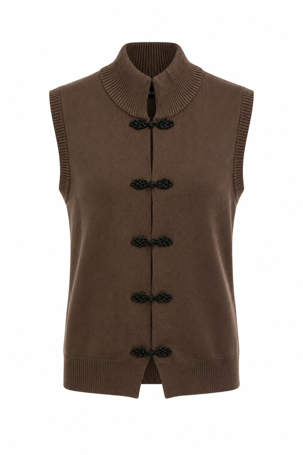 FROG CLOSURE KNIT VEST