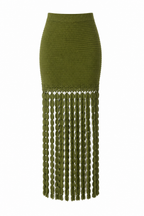 FRINGE CROCHET MAXI SKIRT