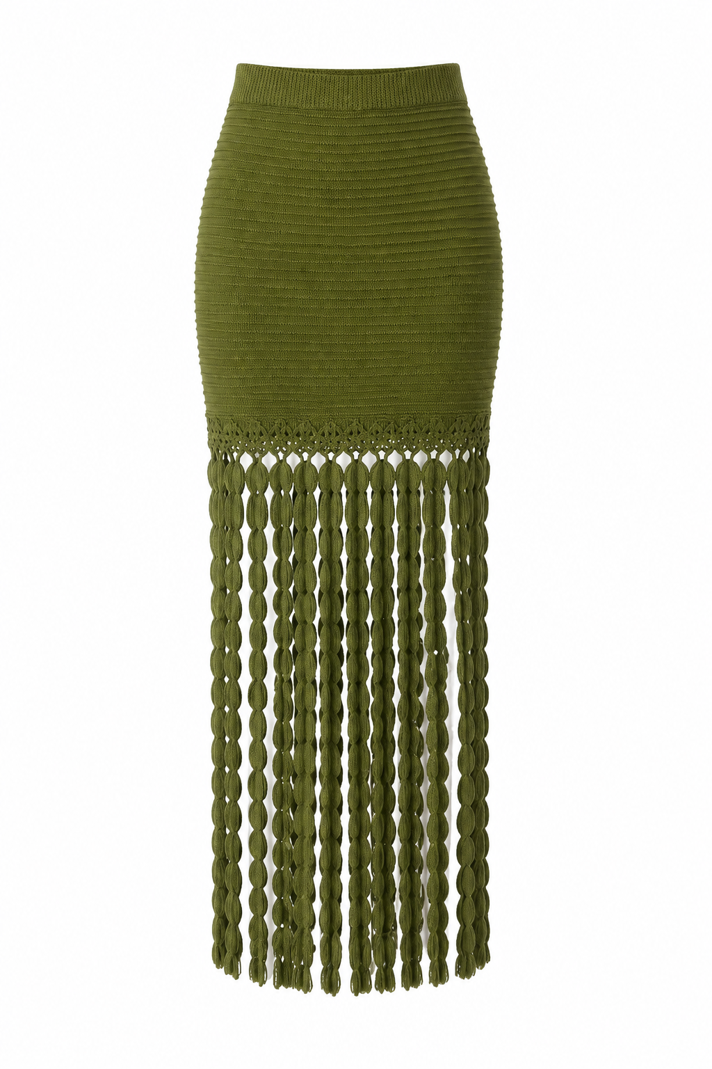 FRINGE CROCHET MAXI SKIRT