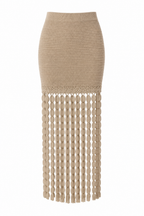 FRINGE CROCHET MAXI SKIRT