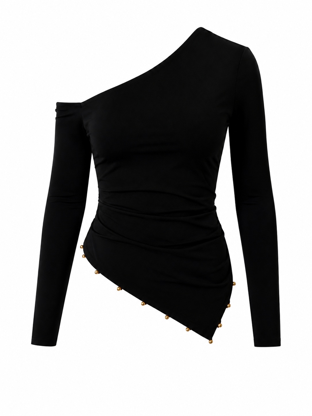 GOLD STUD ASYMMETRIC TOP