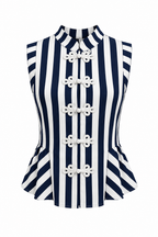 ORIENTAL PEPLUM TOP