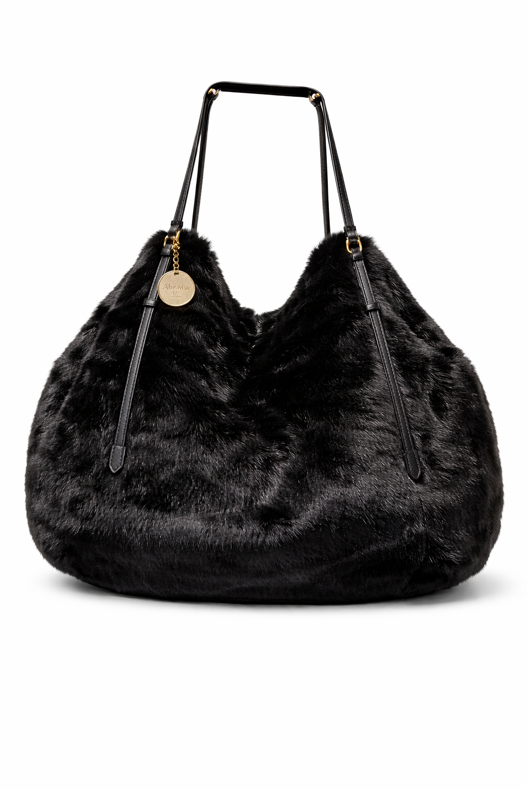 FAUX FUR HOBO BAG
