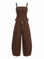CONTRAST STITCH TWO PIECES SET