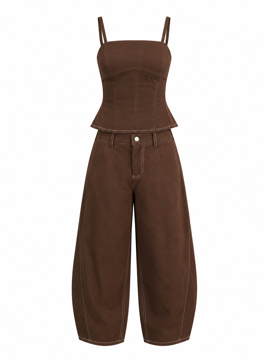 CONTRAST STITCH TWO PIECES SET