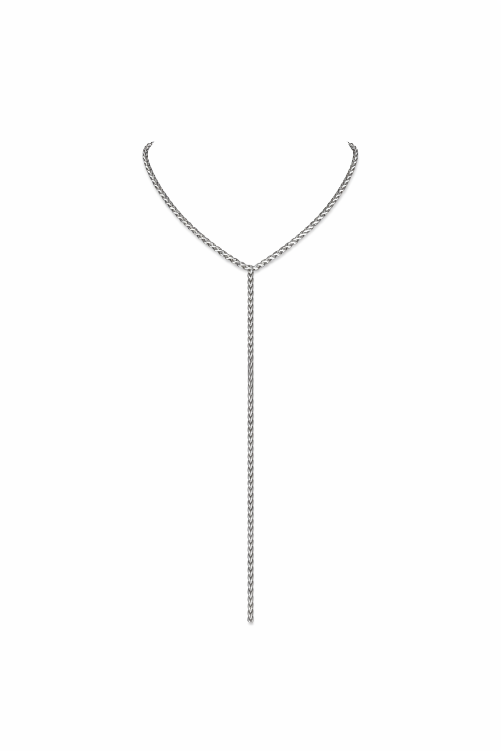 SILVER Y CHAIN NECKLACE