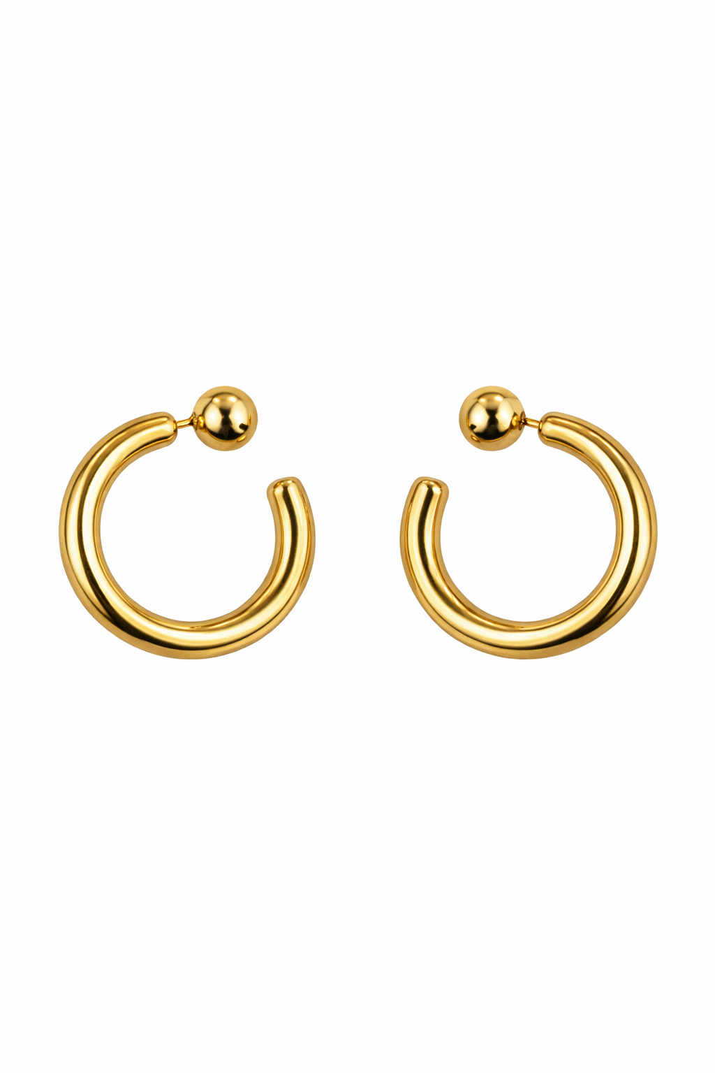 GOLD CHUNKY HOOP EARRINGS