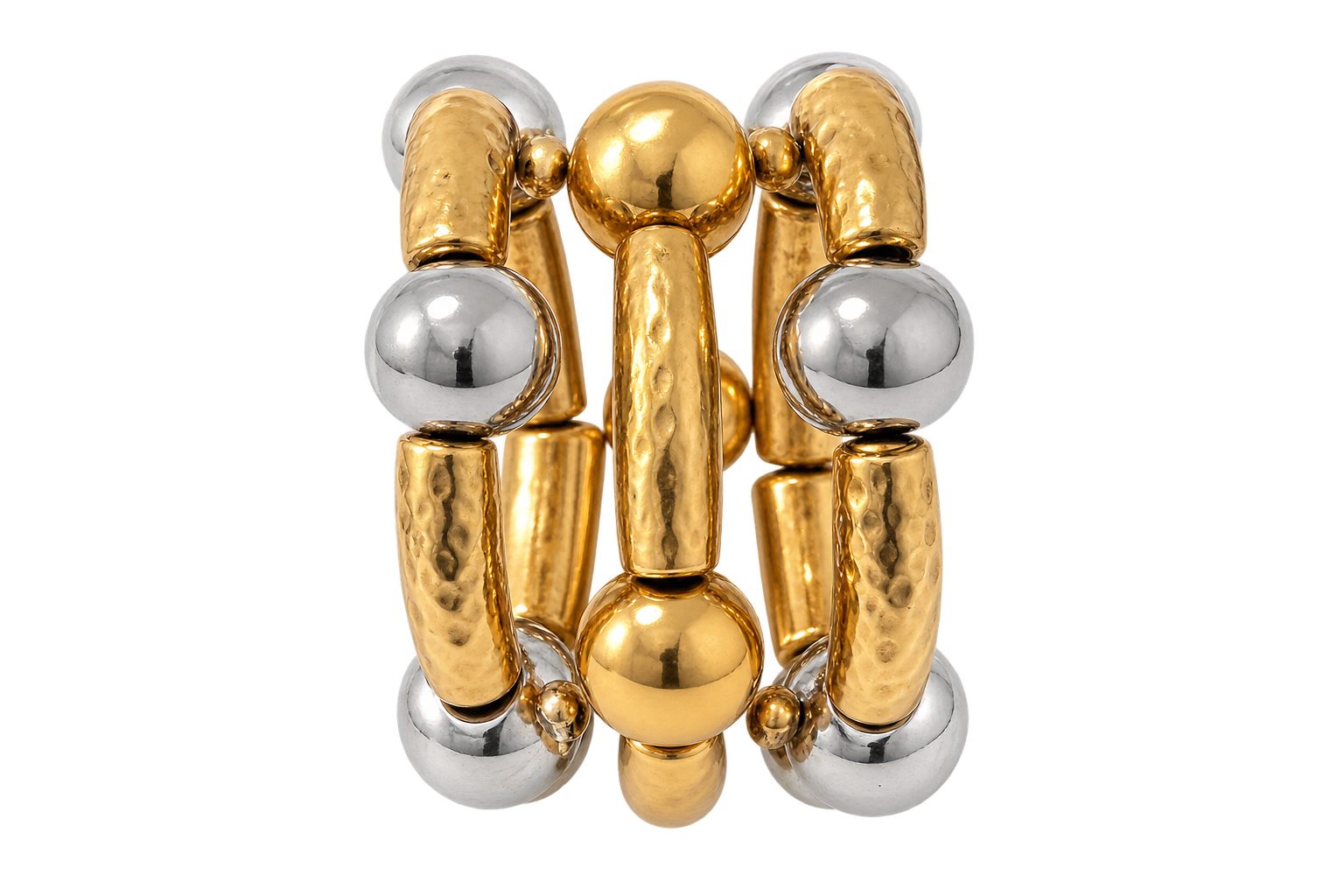 MIXED METAL STATEMENT BRACELET