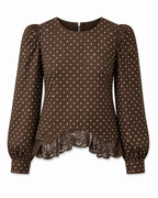 POLKA DOT LACE BLOUSE