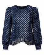 POLKA DOT LACE BLOUSE