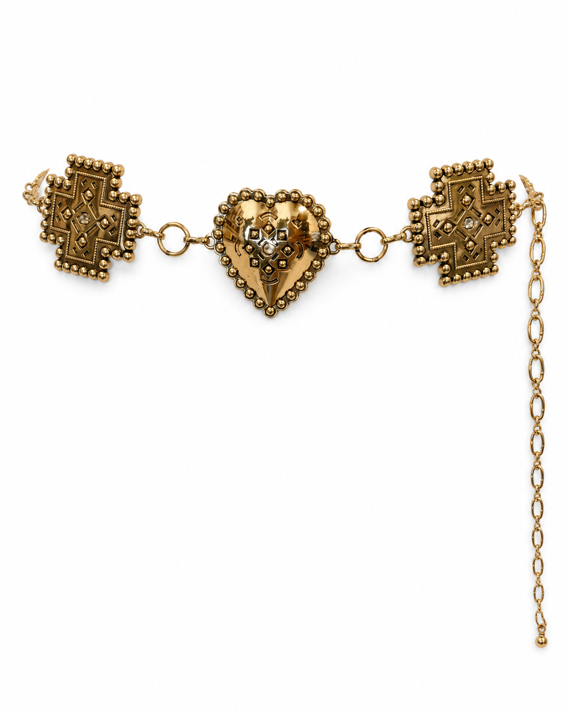 VINTAGE HEART CHAIN BELT