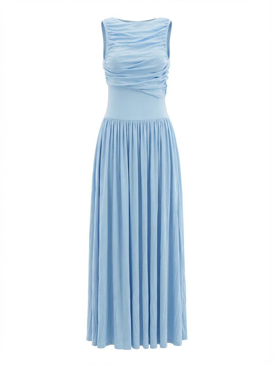 SKY DRAPED MAXI DRESS