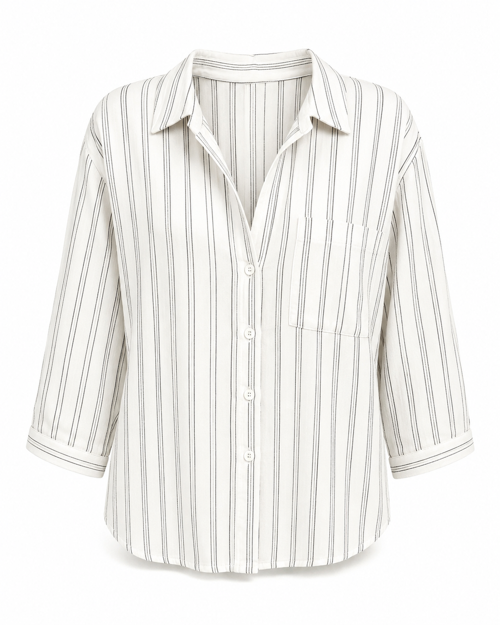 MOCHA PINSTRIPE SHIRT