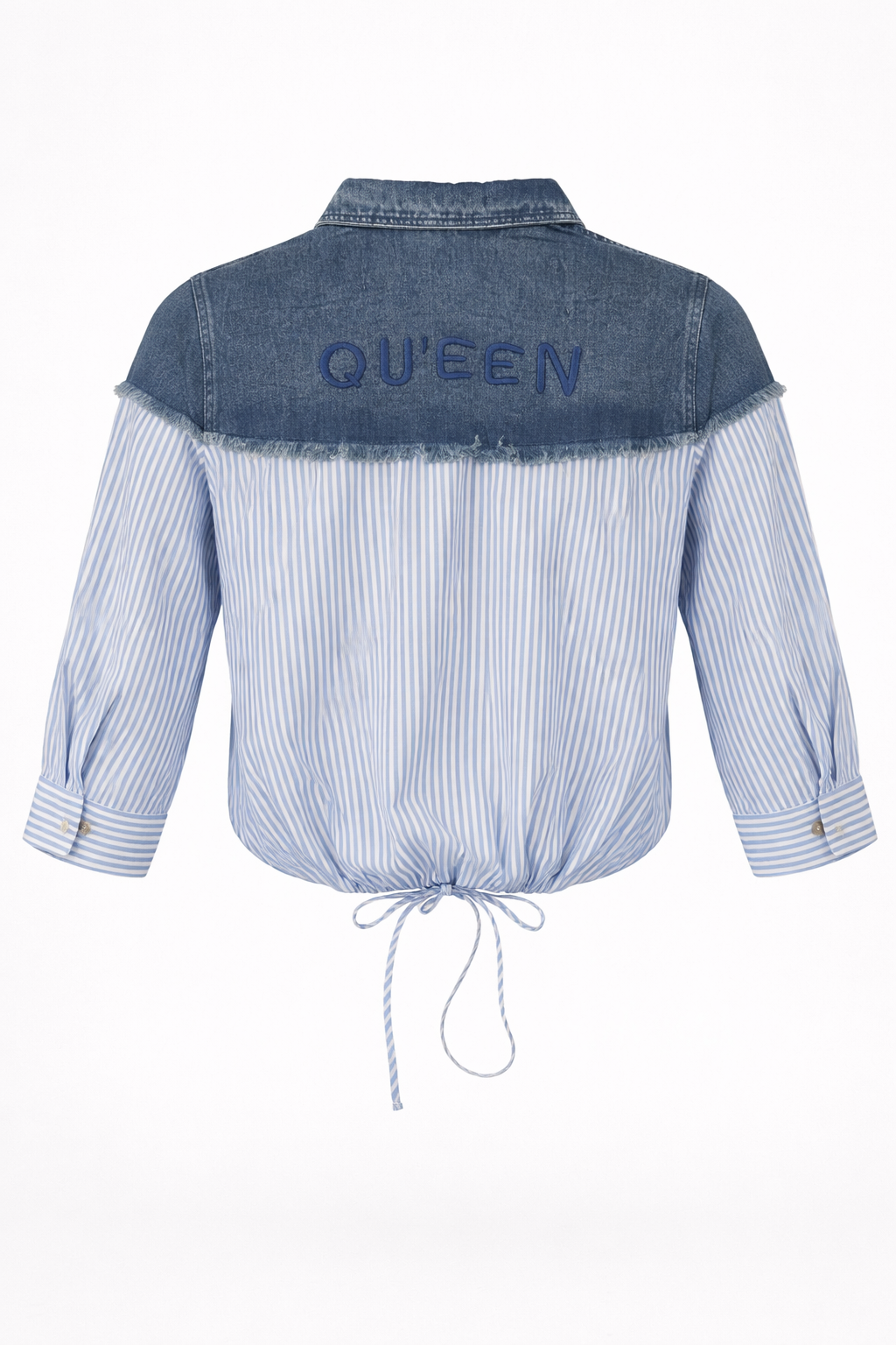 QUEEN DENIM STRIPE SHIRT