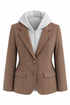 URBAN CLASSIC HOODED TWEED BLAZER
