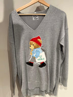 FASHION TEDDY V NECK SWEATER