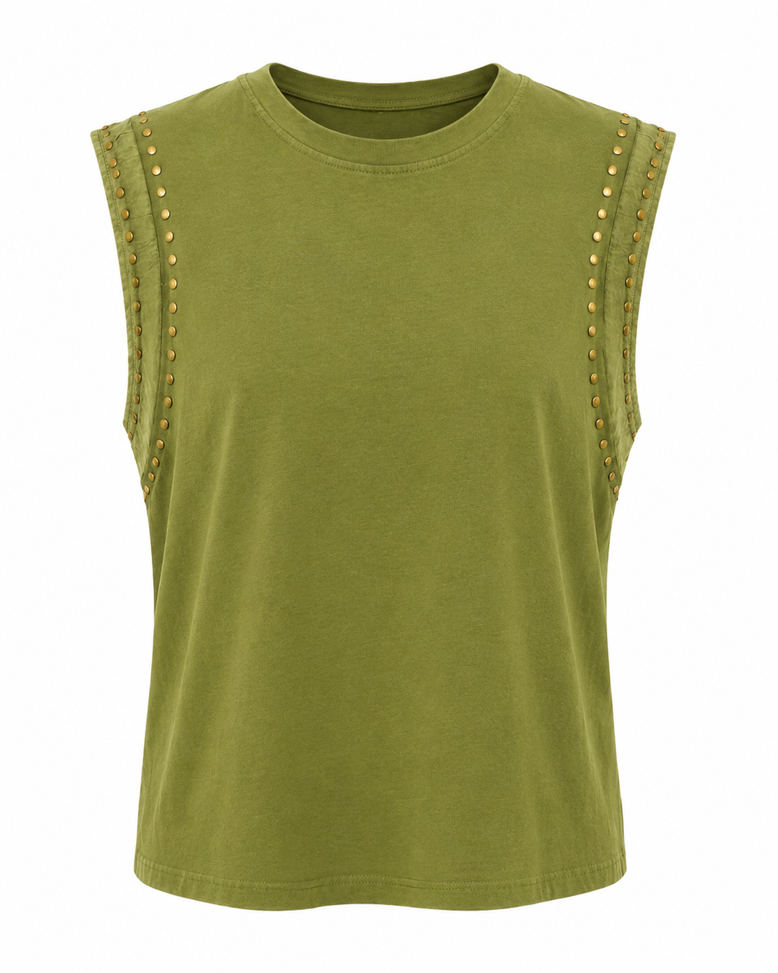 GOLD STUD SLEEVELESS TOP