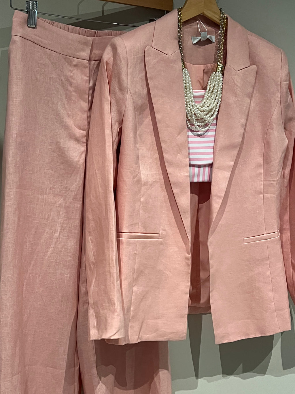 LINEN PINK TWO-PIECES SET