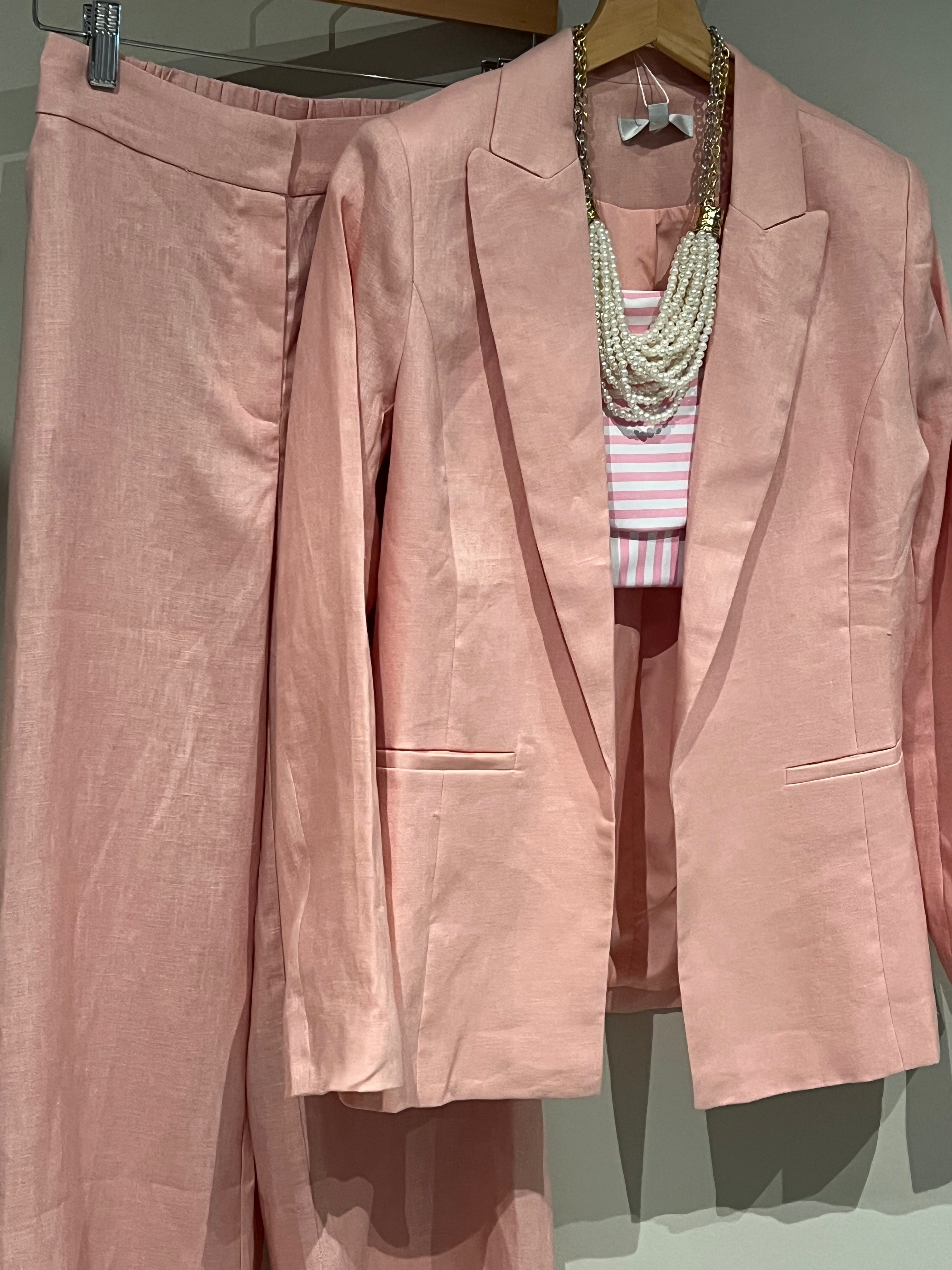 LINEN PINK TWO-PIECES SET