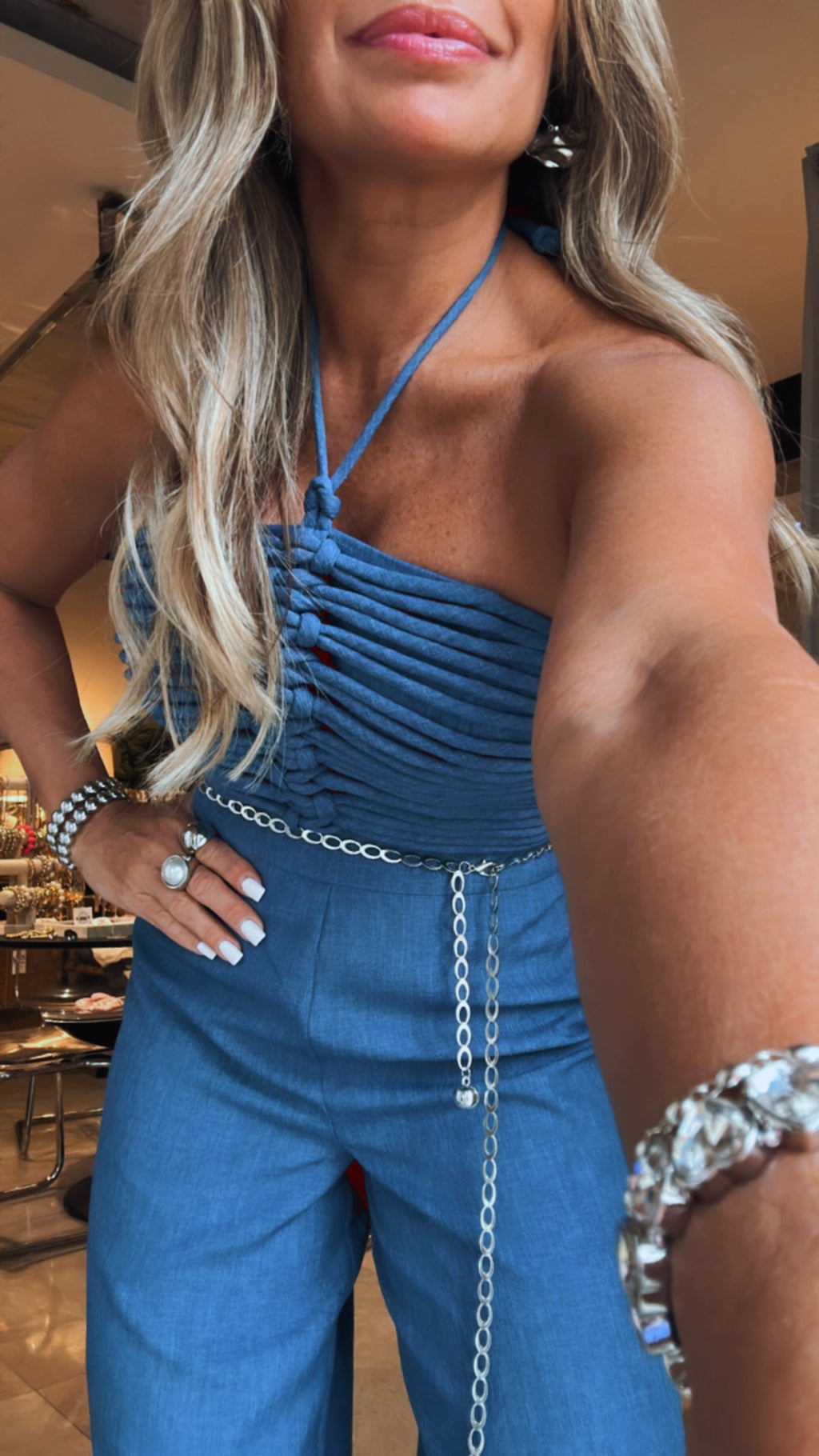 DENIM BLUE TWO PIECES SET