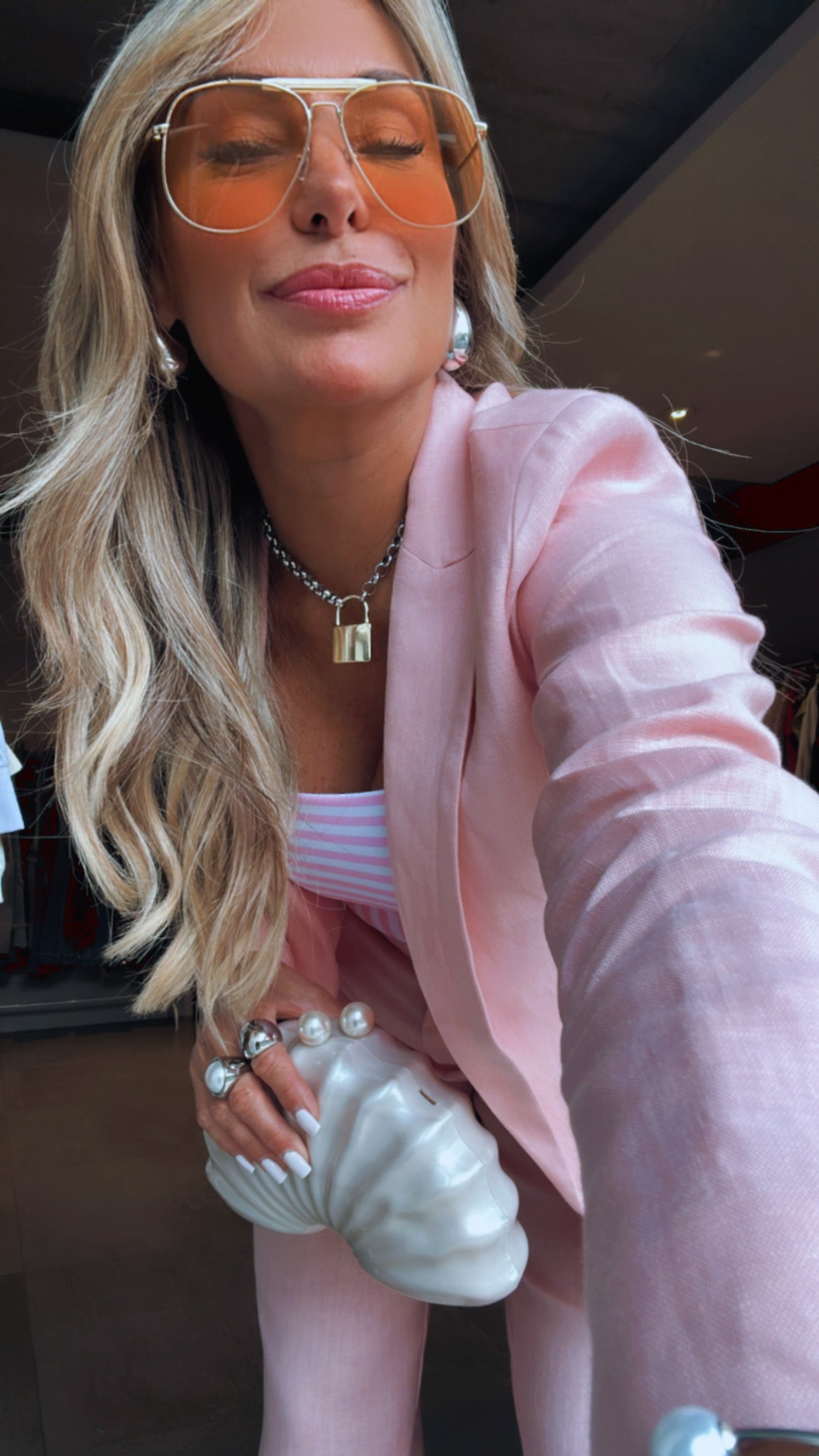 LINEN PINK TWO-PIECES SET