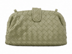 SAGE WOVEN CLUTCH BAG