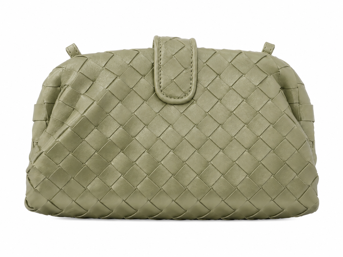 SAGE WOVEN CLUTCH BAG