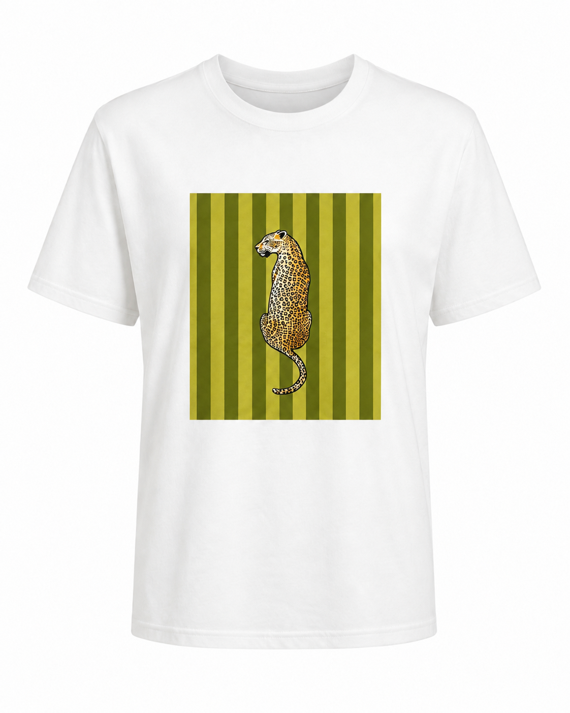 LEOPARD STRIPE T-SHIRT