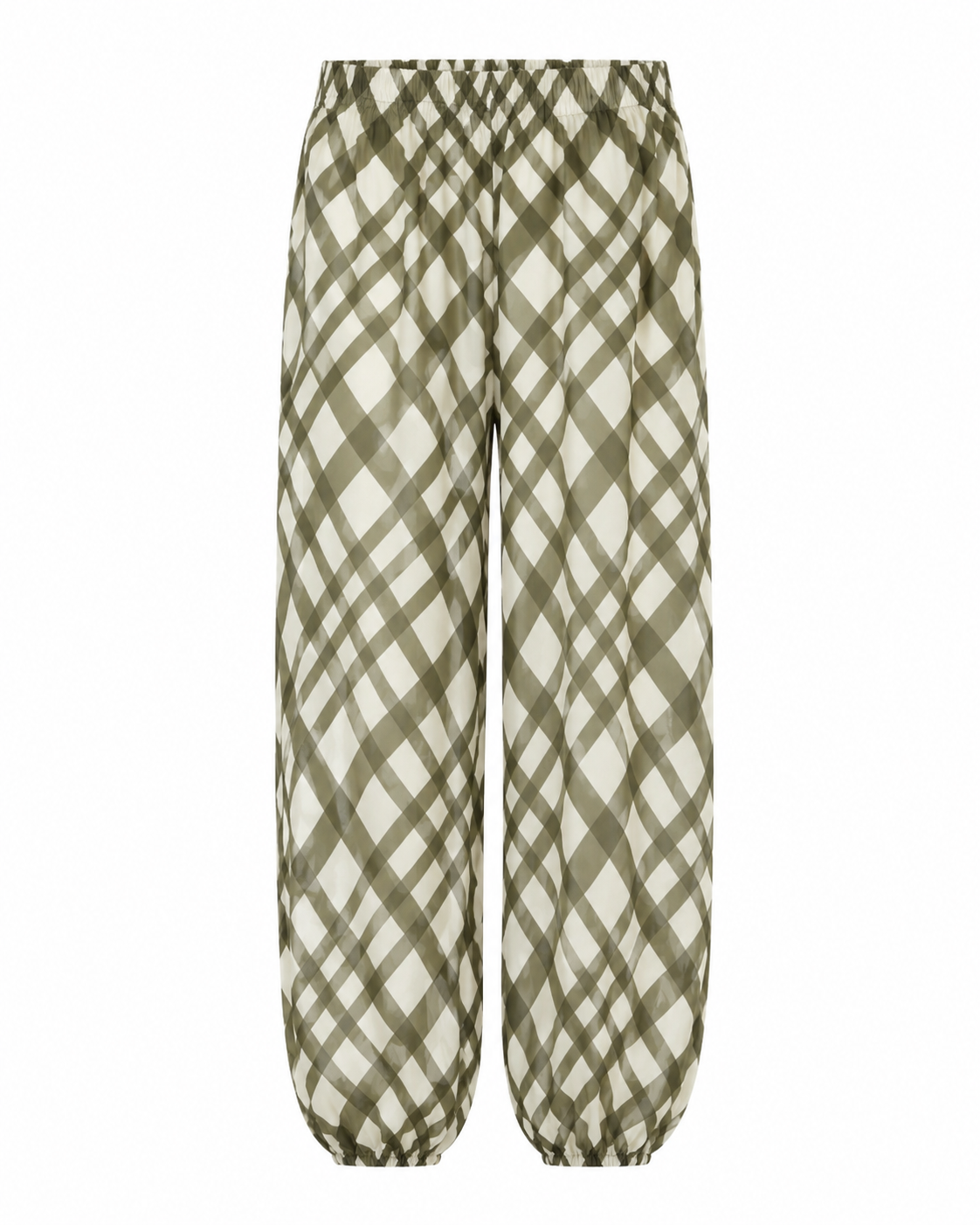 SHEER PLAID PANTS