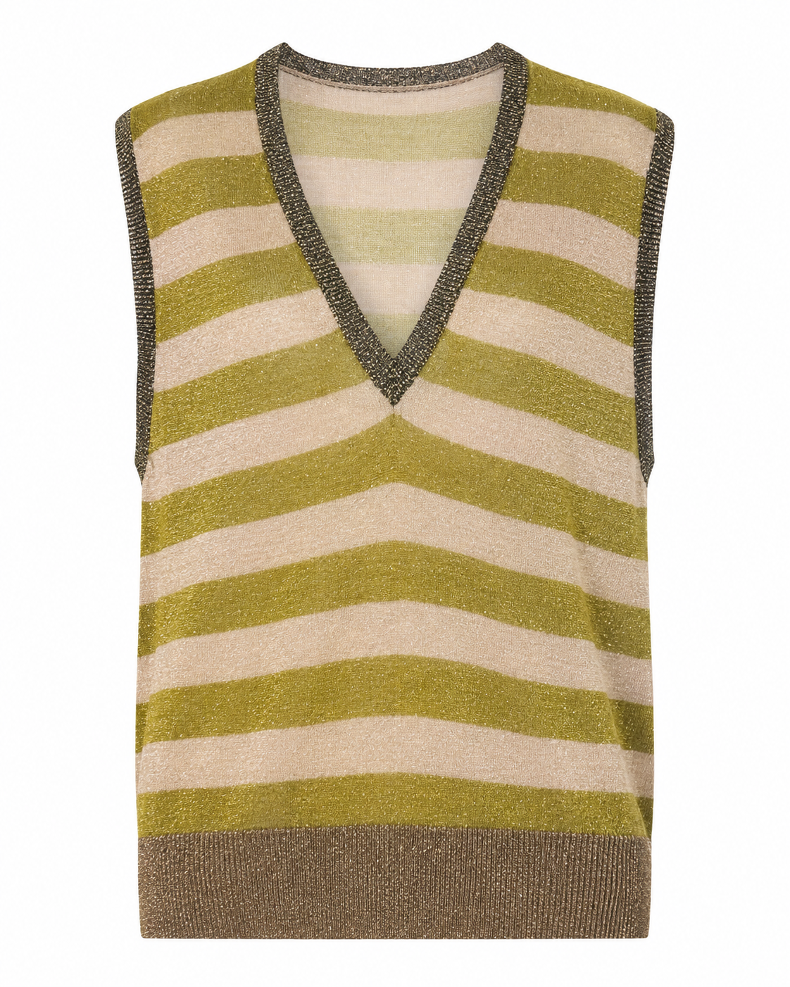 LUREX STRIPED KNIT VEST