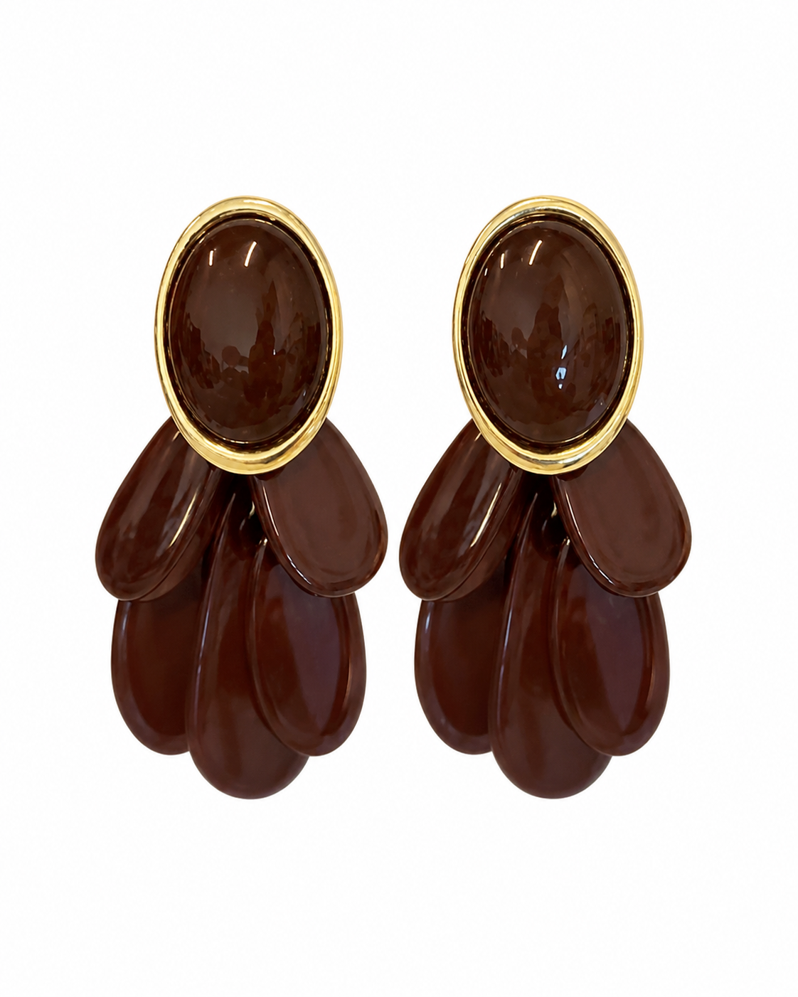 AMBER DROP STATEMENT EARRINGS