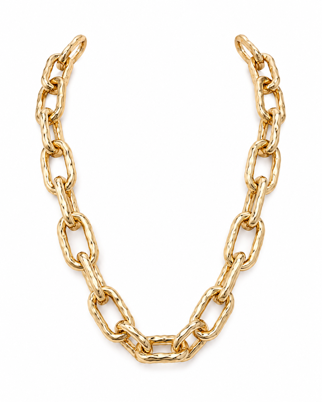 HAMMERED LINK NECKLACE