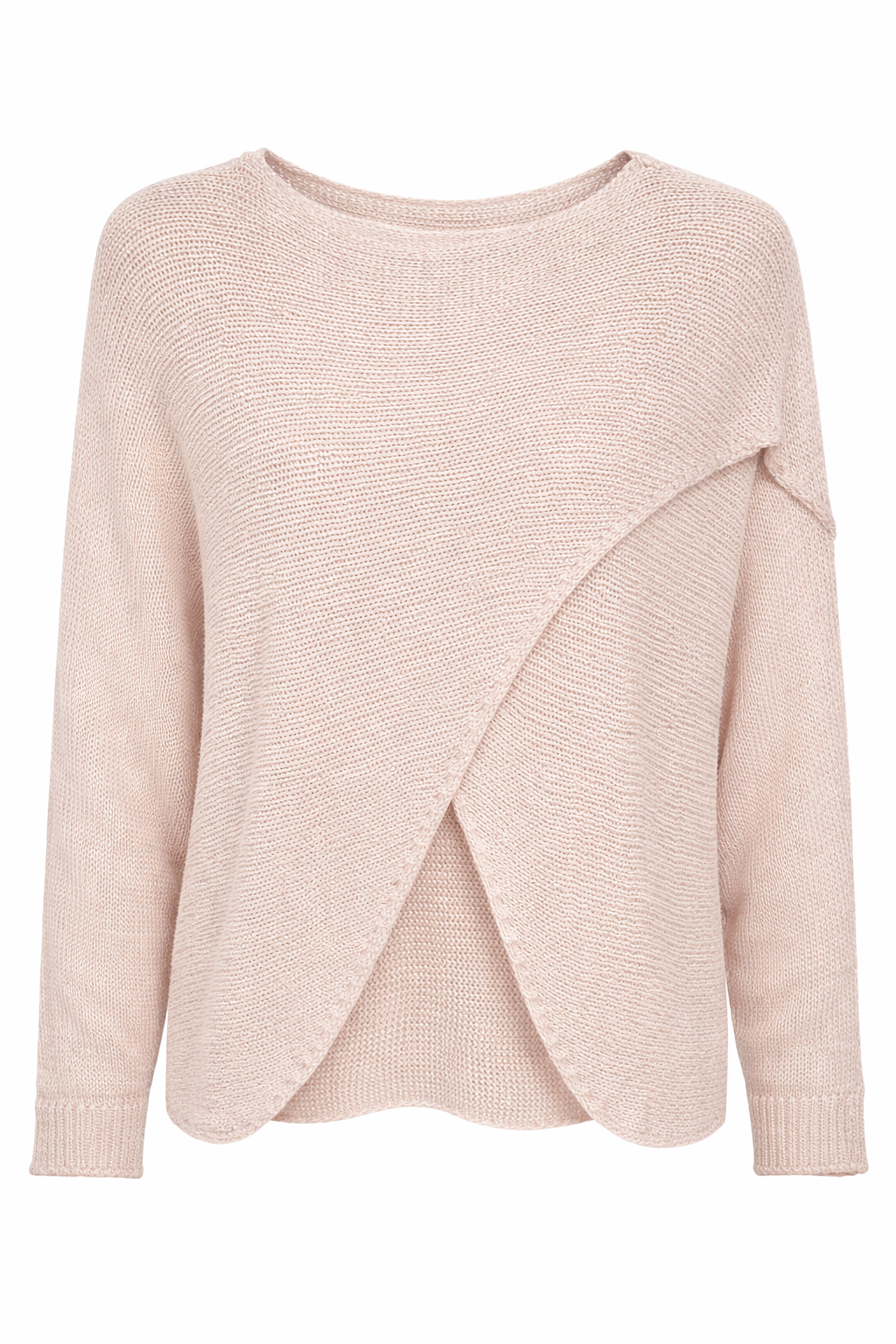 WRAP DETAIL COTTON KNIT SWEATER