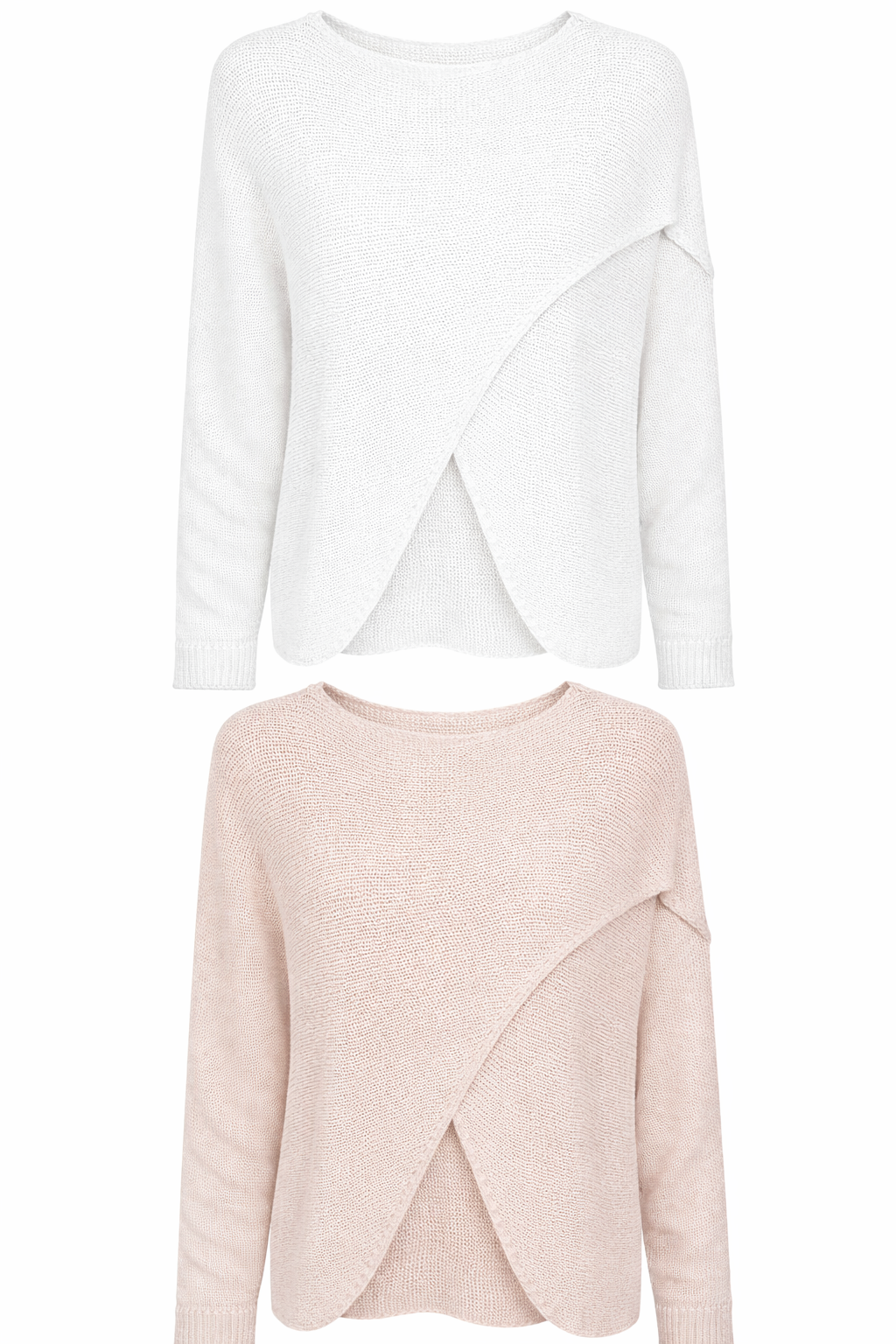 WRAP DETAIL COTTON KNIT SWEATER