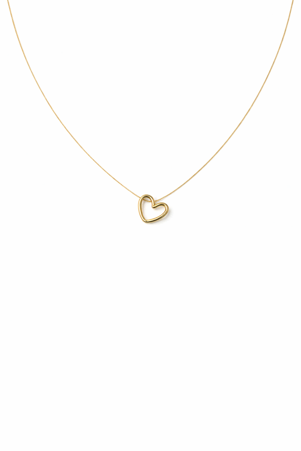 GOLDEN OPEN HEART NECKLACE