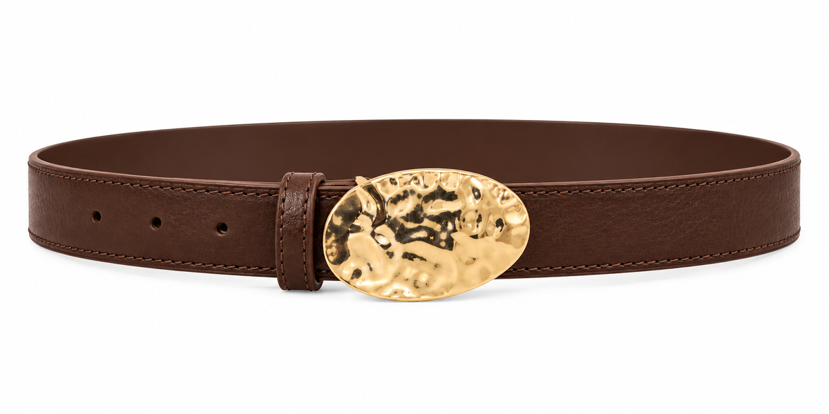 HAMMERED GOLD BUCKLE BELT