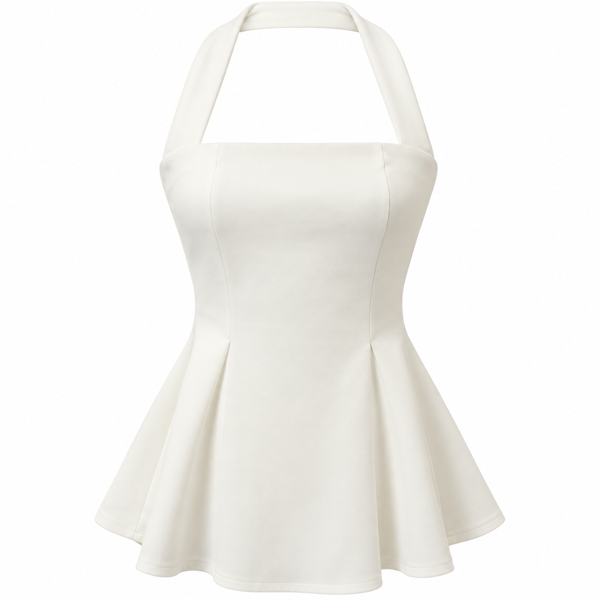 HALTER PEPLUM TOP