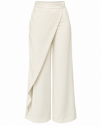 ASYMMETRIC WRAP WIDE LEG PANTS
